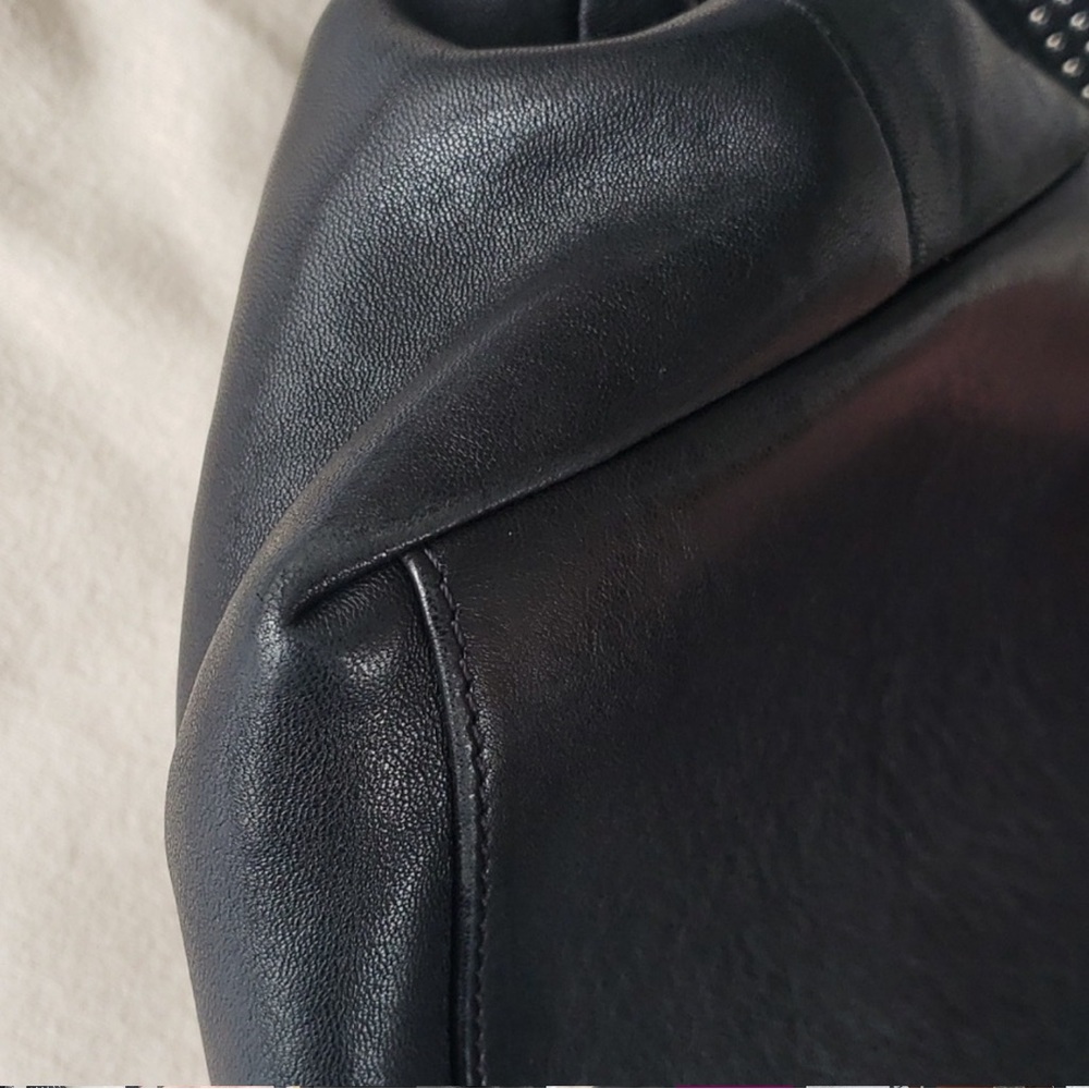 Jimmy Choo Black In or Out Tote Bag, beautiful lamb skin with Silver studs - Picture 11 of 16
